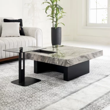 Kronika Coffee Table Set of 2 –Grey/Black