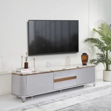 Milton Tv Unit -Metalic Grey