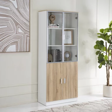 Sky File Cabinet -White/Oak