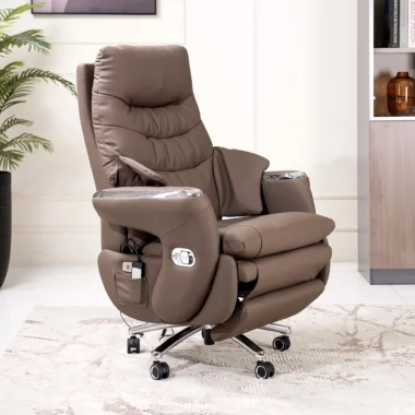 Vista Electric High Back Office Chair -Brown
