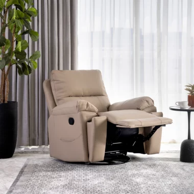 Remo Recliner Sofa With Swivel & Rocker -Taupe