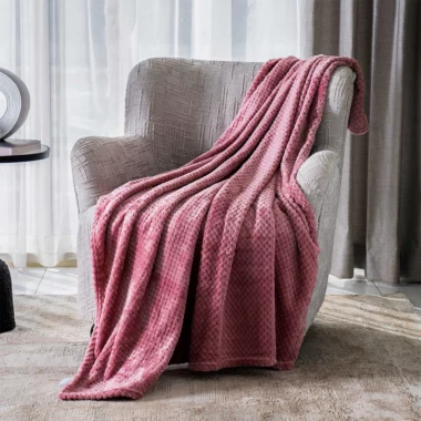 Celestine Knitted Blanket Pink 127×152 Cm