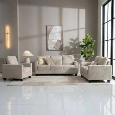 Bloom 6-Seater Sofa Set – Light Brown