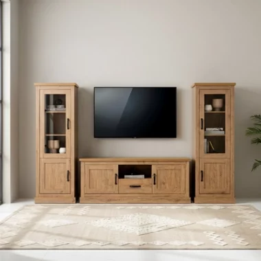 Majestic TV Unit with 2 Display Cabinets
