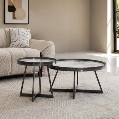 Alexandra Coffee Table Set Of 2 -Black